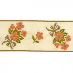 HOME JACQUARD TRIMMING 50MM - BEIGE-PINK