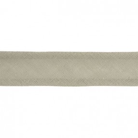 FOLDED COTTON BIAS BINDING 25MM - FEATHER GRAY