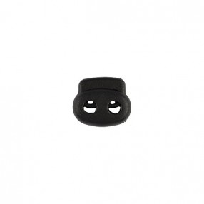 THECHNICAL CORD STOPPER DOUBLE Ø 5MM - BLACK