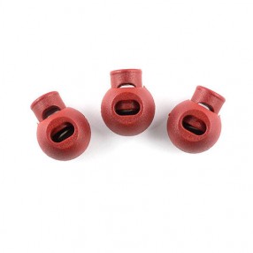 CORD STOPPER WITH METAL SPRING - RED