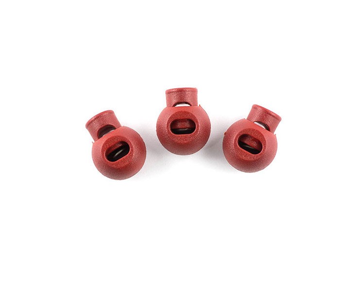 CORD STOPPER WITH METAL SPRING - RED