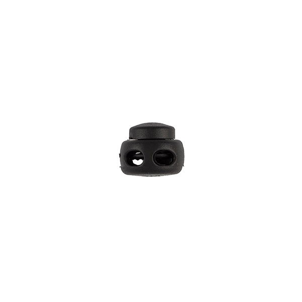 DISCO CORD STOPPER WITH METAL SPRING Ø15MM - BLACK