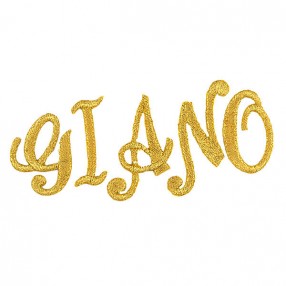 EMBROIDERED CURSIVE ALPHABET LETTERS 25MM - GOLD