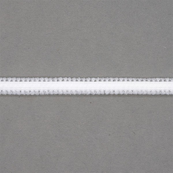 DOUBLE FRILL ELASTIC FOR UNDERWEAR - WHITE