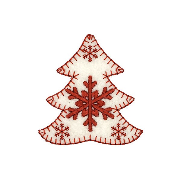 CHRISTMAS TREE FUSIBLE MOTIF - WHITE