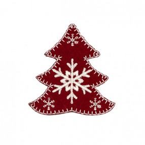 CHRISTMAS TREE FUSIBLE MOTIF - RED