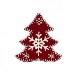 CHRISTMAS TREE FUSIBLE MOTIF - RED