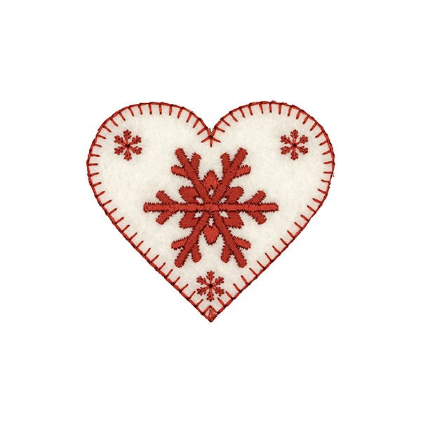 PATCH CUORE NATALE - BIANCO