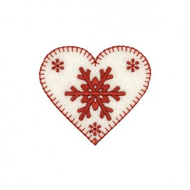 PATCH CUORE NATALE - BIANCO