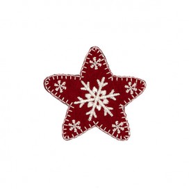 CHRISTMAS STAR FUSIBLE MOTIF - RED