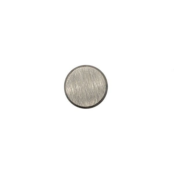 TEXTURED METAL BUTTON WITH POLISHED RIM - SILVER