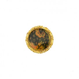 GOLD BASE METAL BUTTON WITH MULTI-COLOR EPOXY