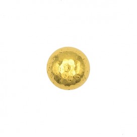 DOMED  METAL SHANK BUTTON WITH HAMMERED SURFACE - GOLD