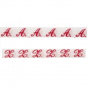 EMBROIDERED LETTERS FOR CLOTHING A-Z - RED