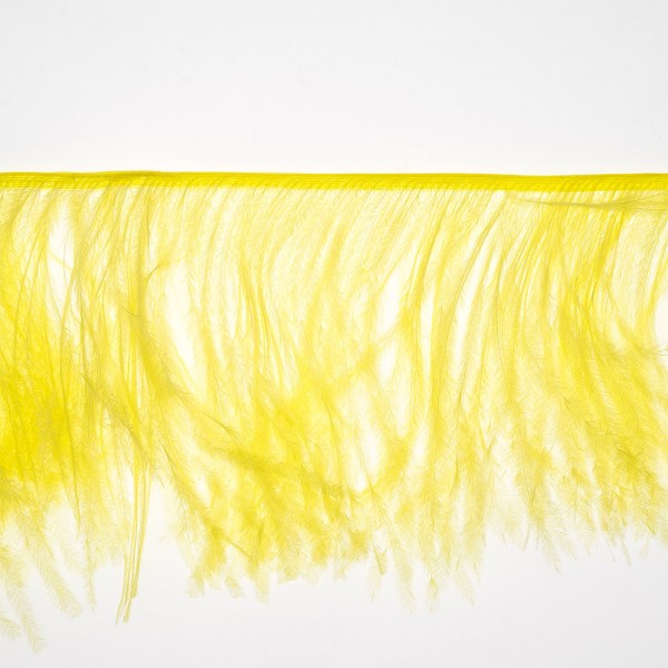 OSTRICH FEATHER FRINGE 150MM - YELLOW