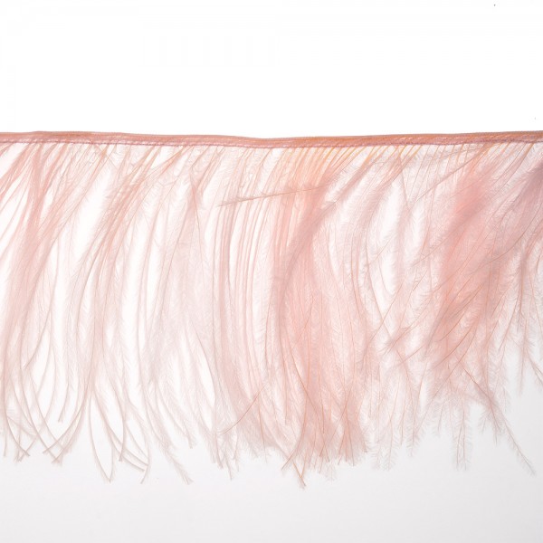 OSTRICH FEATHER FRINGE 150MM - BABY PINK