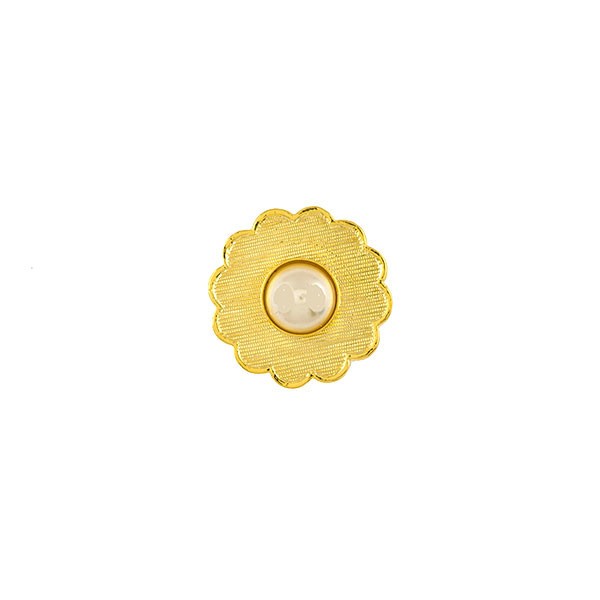 GOLD METAL BUTTON WITH PEARL