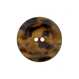 2-HOLES CUPPED BUTTON - TORTOISE