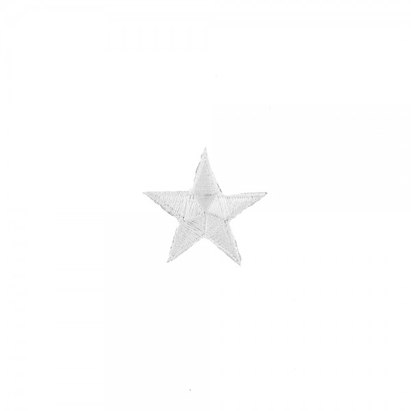 EMBROIDERED STAR MOTIF 28x28MM -WHITE