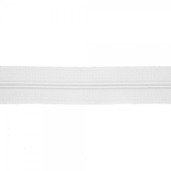 CONTINUOUS CHAIN ZIP 4MM - WHITE