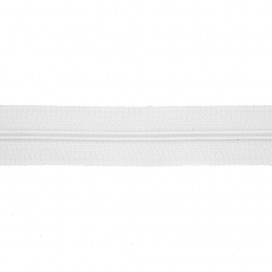 CONTINUOUS CHAIN ZIP 4MM - WHITE