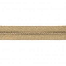 CONTINUOUS CHAIN ZIP 4MM - SAND