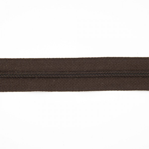 CONTINUOUS CHAIN ZIP 4MM - BROWN
