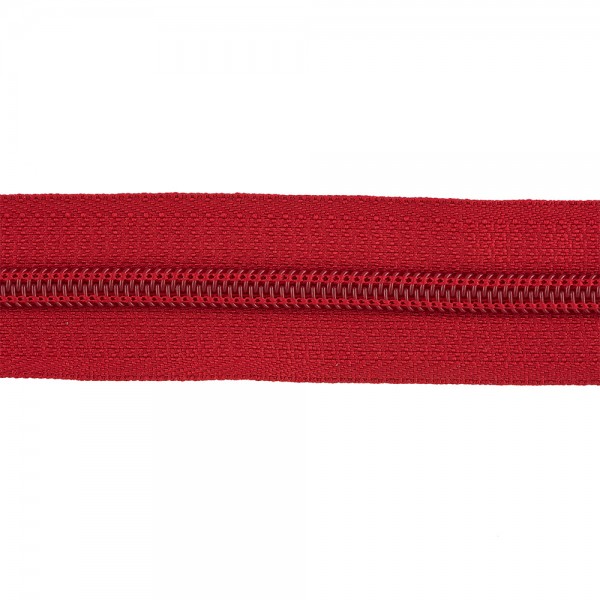 CONTINUOUS CHAIN ZIP 7MM RED