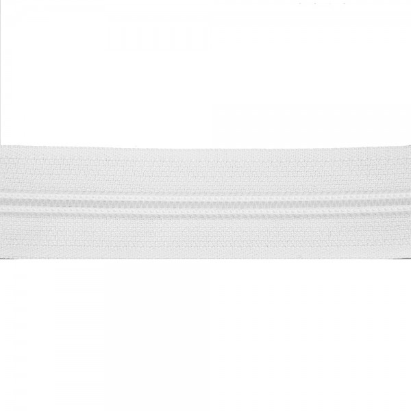 CONTINUOUS CHAIN ZIP 7MM - WHITE