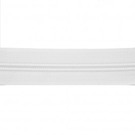 CONTINUOUS CHAIN ZIP 7MM - WHITE