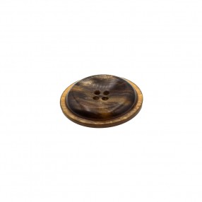 4 HOLES BUTTON WITH RIM - TORTOISE