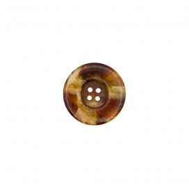 4 HOLES BUTTON WITH RIM - TORTOISE
