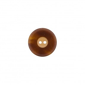 4 HOLE BUTTON WITH RIM - TORTOISE