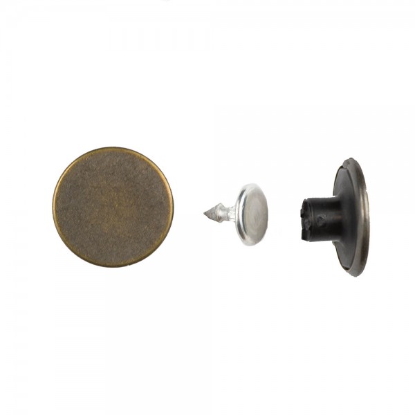 JEAN BUTTON WITH TACK 27MM - ANTIQUE BRASS