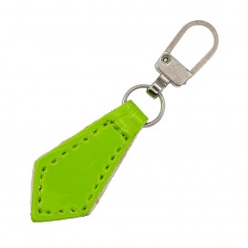 ZIP PULLER FAUX LEATHER - NIKEL GREEN