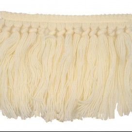 HAND KNOTTED WOOL FRINGE 180MM - WHITE