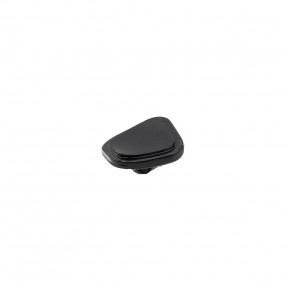 SQUARE GLASS SHANK BUTTON WITH RIM - BLACK