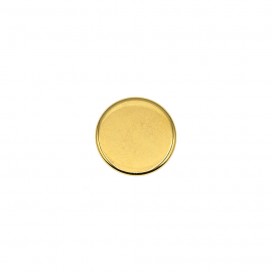POLISHED METAL BUTTON WITH SHANK - GOLD