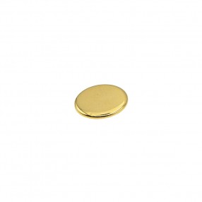 POLISHED METAL BUTTON WITH SHANK - GOLD
