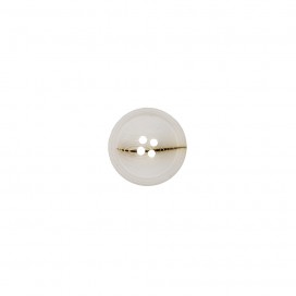 4-HOLES IMITATION HORN BUTTON WITH RIM - WHITE