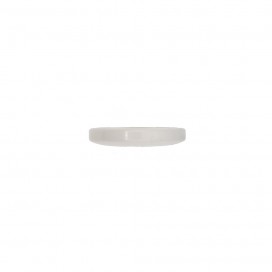 4-HOLES IMITATION HORN BUTTON WITH RIM - WHITE