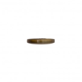 4-HOLES IMITATION HORN BUTTON WITH RIM - CHOCOLATE