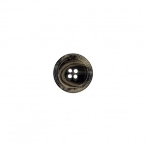 4-HOLES IMITATION HORN BUTTON WITH RIM - TAUPE