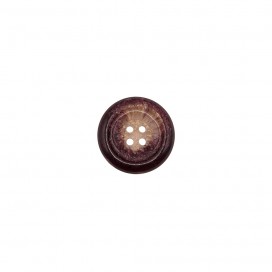 MARBLED POLISHED 4-HOLES BUTTON - BORDEAUX