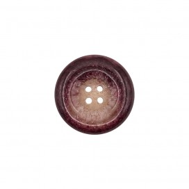 MARBLED POLISHED 4-HOLES BUTTON - BORDEAUX