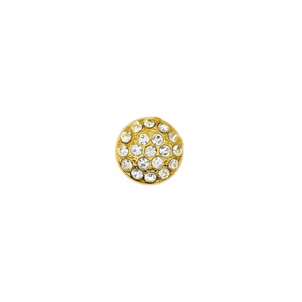 SHANK BUTTON WITH STRASS - ORO CRYSTAL