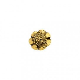 LION HEAD METAL SHANK BUTTON WITH COROLLA - GOLD