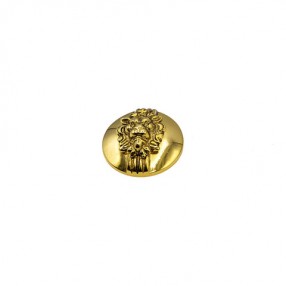 LION HEAD METAL SHANK BUTTON - GOLD