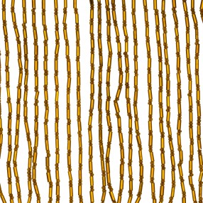 BEADS AND BUGLE BEADS FRINGE 100MM - BROWN