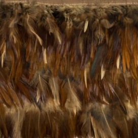 CAPON FEATHERS FRINGE - BROWN DELFO
